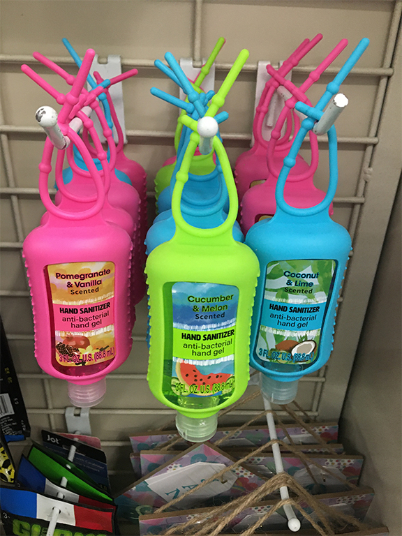 dollar tree silicone holder with hand sanitizer