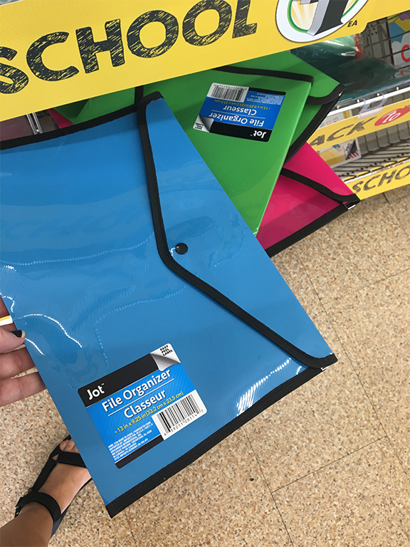 snap close dollar tree folder to hold important documents