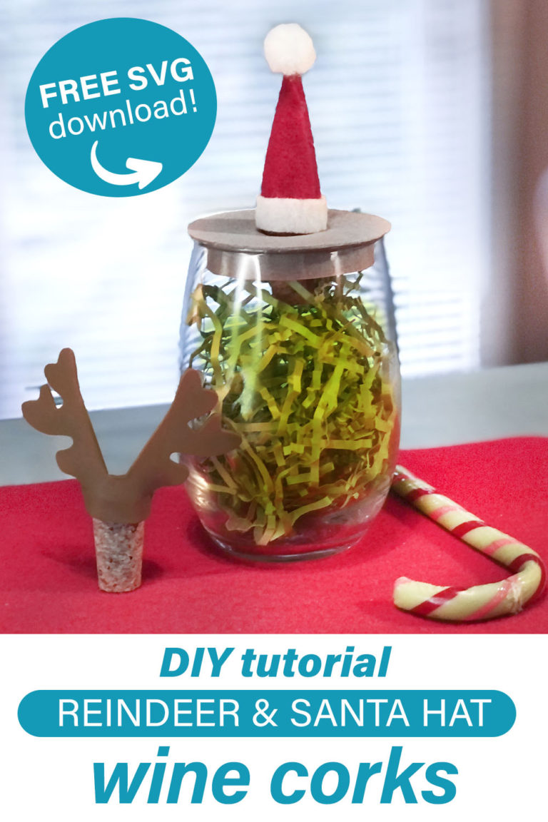 PinterestPost image of DIY tutorial Christmas wine corks