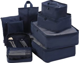 Travel packing cube set