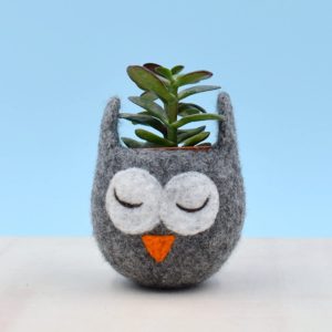 owl-felt-planter